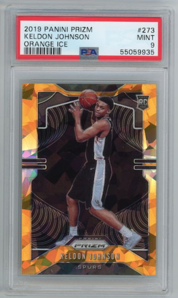 Keldon Johnson 2019 Prizm Orange Ice PSA 9 Rookie
