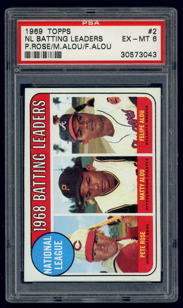 1969 Topps Pete Rose NL Batting Leaders PSA 6