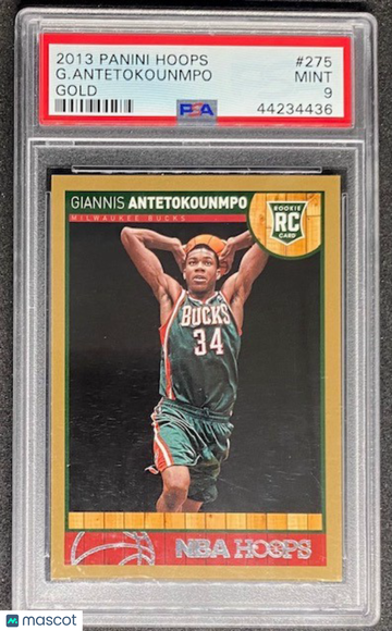 Giannis Antetokounmpo 2013 Panini Hoops GOLD #275 Bucks SP Rookie RC PSA 9