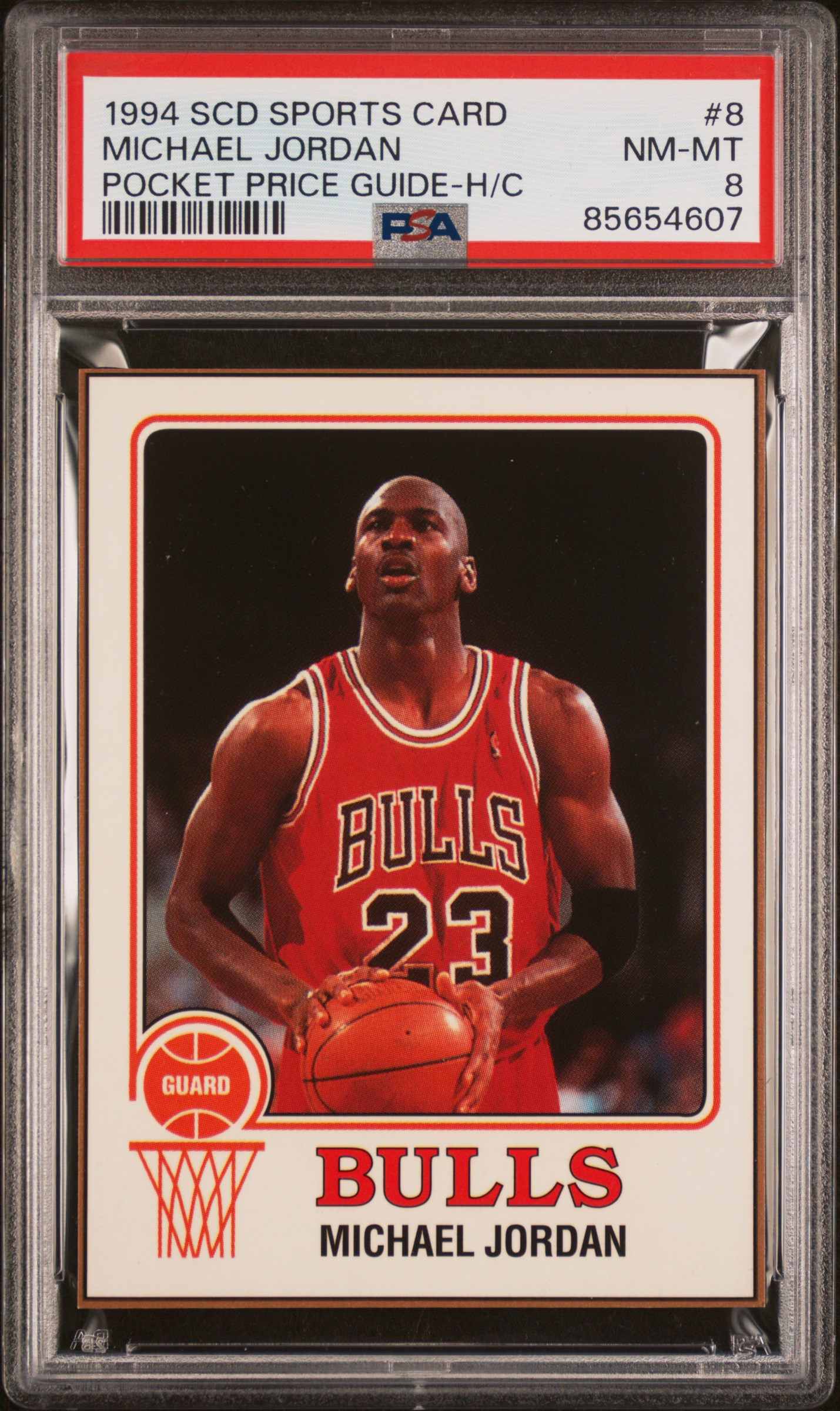 Michael Jordan 1994 SCD Sports Card Pocket Price #8 PSA 8 POP 1, ONE HIGHER!