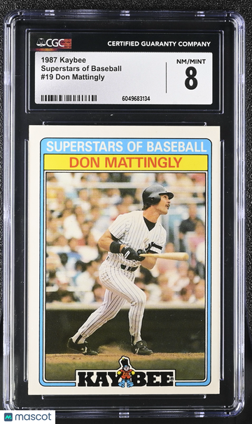 1987 Kaybee Don Mattingly #19 Superstars of Baseball CGC 8