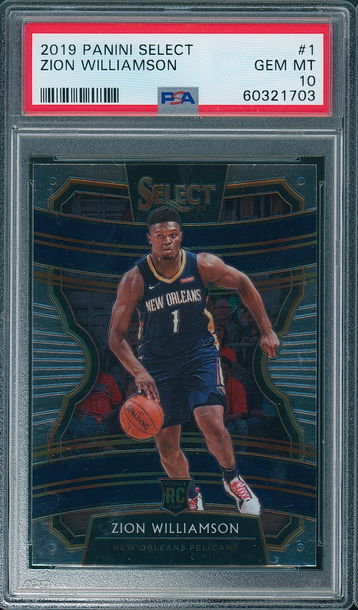 2019 Select Zion Williamson #1 Concourse RC PSA 10