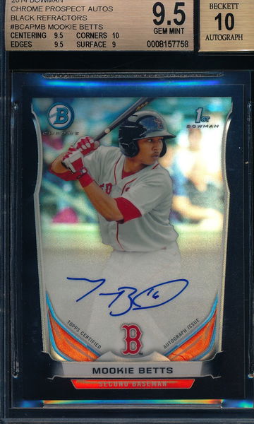 Mookie Betts 2014 Black Refractor Auto