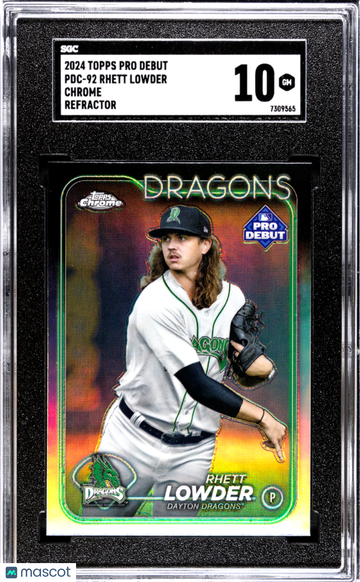 2024 Topps Pro Debut Rhett Lowder #PDC-92 Chrome Refractor SGC 10