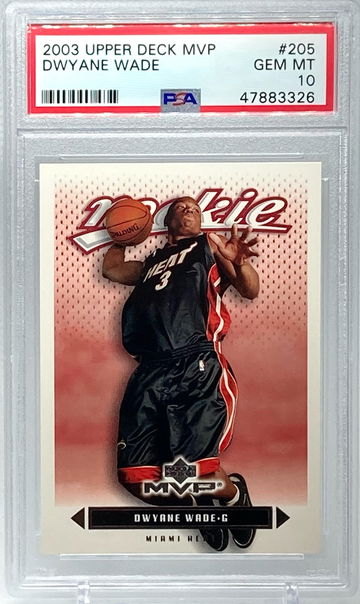 2003 Upper Deck MVP Dwyane Wade Upper Deck Rookie RC PSA 10 Gem Mint