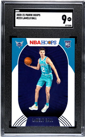 2020 Panini NBA Hoops #223 Lamelo Ball Rookie SGC 9 MINT RC