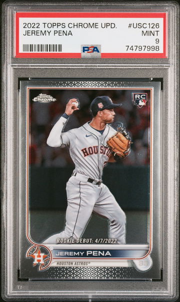 2022 Topps Chrome Update Jeremy Pena Rookie RC PSA 9