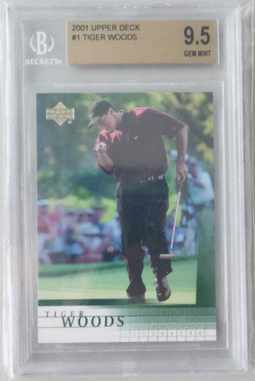 2001 Upper Deck Tiger Woods #1 Rookie RC BGS 9.5