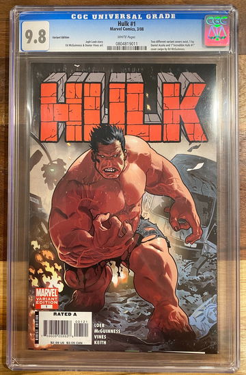 Hulk #1 1:10 Variant CGC 9.8 1st Red Hulk