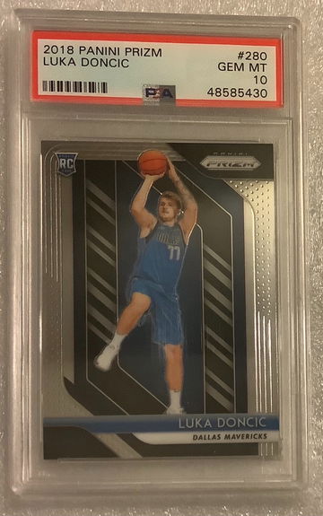 2018 Prizm Luka Doncic Rookie Rc #280 Psa 10 Gem Mint Dallas 