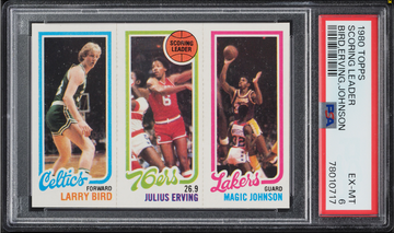 LARRY BIRD & MAGIC JOHNSON 1980 Topps Rookie  PSA 6 PWCC-E