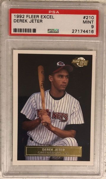1992 Fleer Excel #210 Derek Jeter PSA 9 rookie card