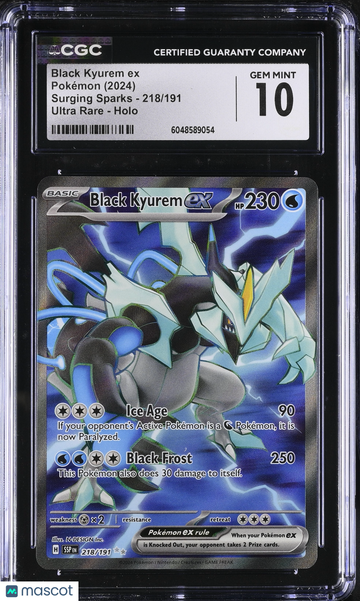 2024 Pokemon Surging Sparks Black Kyurem ex Holo Ultra Rare Ultra Rare CGC 10 #218/191