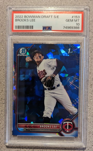 2022 Bowman Chrome Brooks Lee Sapphire PSA 10