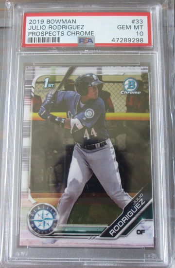 2019 Bowman Prospects Chrome #33 Julio Rodriguez Gem Mint PSA 10