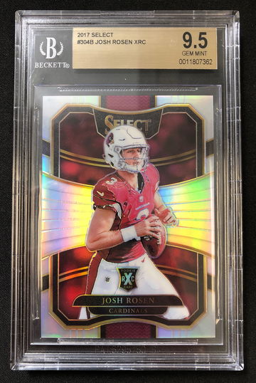 2017 Select - Josh Rosen - 2018 XRC Rookie Redemption Silver Prizm - BGS 9.5 Gem Mint