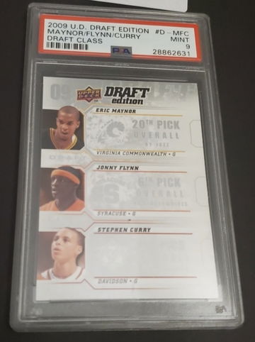 2009 UD Draft Edition Stephen Curry Rookie PSA 9 Mint Condition 