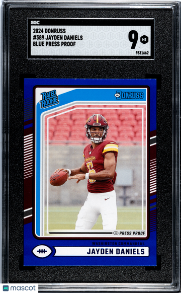 2024 Donruss Jayden Daniels #389 Blue Press Proof SGC 9