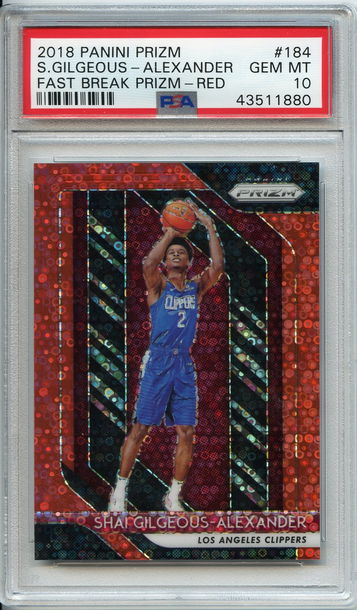 Shai Gilgeous Alexander Gilgeous-Alexander Fast Break Prizm Red PSA 10 NEP