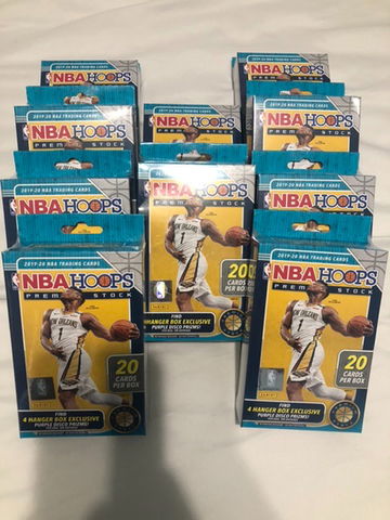 2019-20 NBA Hoops Premium Stock Hanger Box Lot of 10