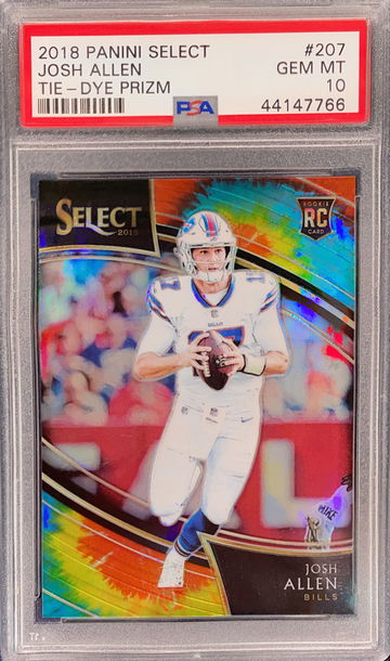 Josh allen field level tie dye prizm 24/25 PSA 10