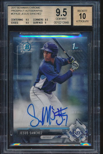 2017 Bowman Chrome Jesus Sanchez BGS 9.5/10
