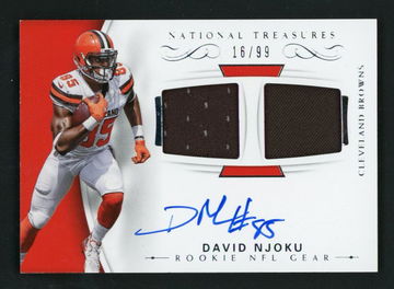 2017 Panini National Treasures David Njoku #RSC-DN RC RPA /99