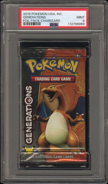 2016 Pokemon Usa, Inc. Generations Foil Pack Charizard Foil Pack PSA 9