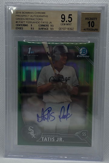 2016 Bowman Chrome Green Refractor Fernando Tatis Jr. Auto