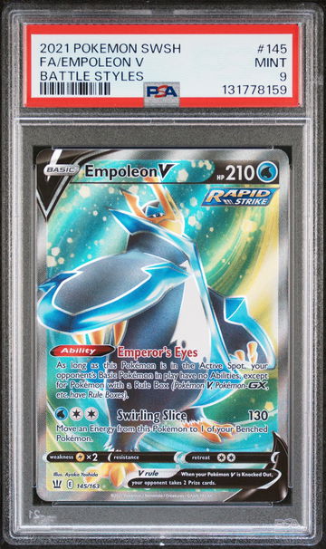 2021 Pokemon Sword and Shield Battle Styles Empoleon V #145 PSA 9