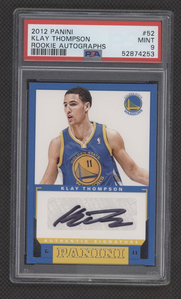 2012 PANINI KLAY THOMPSON AUTO PSA 9