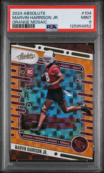 2024 Panini Absolute Orange Mosaic Marvin Harrison Jr. #104 /199 PSA 9