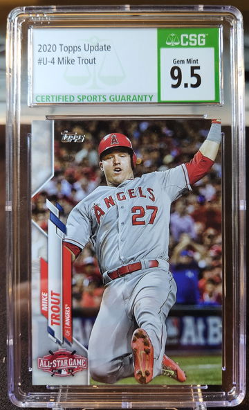 2020 Topps Update Mike Trout #U4 Gem Mint CSG 9.5 Los Angeles Angels