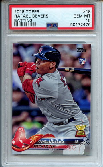 2018 Topps Rafael Devers RC PSA 10 #18 Red Sox