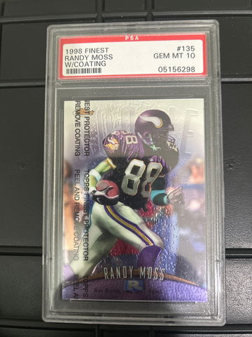 1998 Topps Finest #135 Randy Moss RC PSA 10