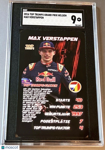 SGC 9 RC Max Verstappen 2016 Top Trump F1 International Rookie Grand Prix Helden