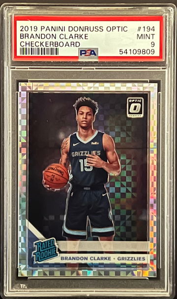 2019-20 Brandon Clarke Donruss Optic Checkerboard PSA 9 Mint #194