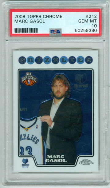 Marc Gasol 2008 Topps Chrome #212 PSA 10 Rookie RC