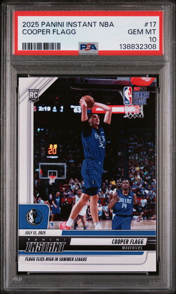 2025 Panini Instant NBA Cooper Flagg #17 /1 PSA 10