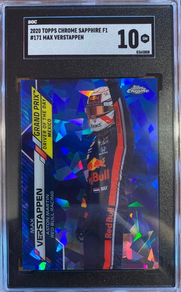 2020 Topps Chrome Sapphire Formula 1 Max Verstappen #171 SGC 10