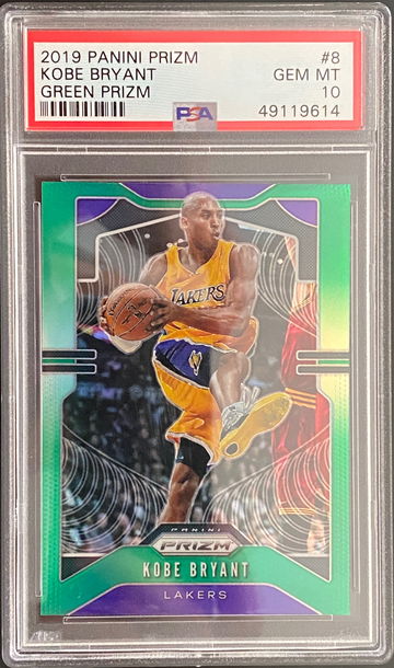 2019 Panini Prizm Green Kobe Bryant PSA 10