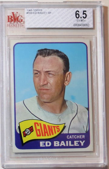 1965 Topps #559 Ed Bailey SP BVG 6.5 EX-MT +