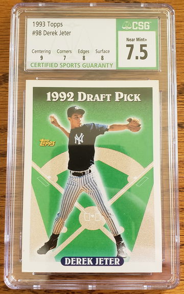 1993 Topps Draft Pick Derek Jeter Rookie #98 CSG 7.5 - Yankees