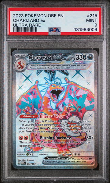 2023 Pokemon Scarlet and Violet Obsidian Flames Ultra Rare Charizard Ex #125 PSA 9