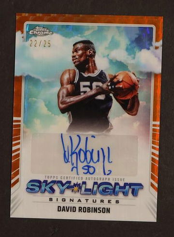 2024 Topps Chrome #SLS-DR David Robinson Sky-Light Signatures /25 Auto