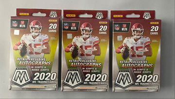 3X 2020 Mosaic Football Hanger Box