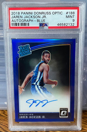 2018 Donruss Optic Jaren Jackson Jr. Blue Autograph /49 PSA 9