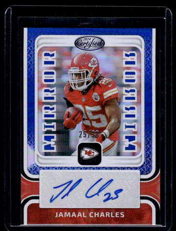 2024 Panini Certified Mirror Signatures Blue Jamaal Charles #MS-JC Auto /30