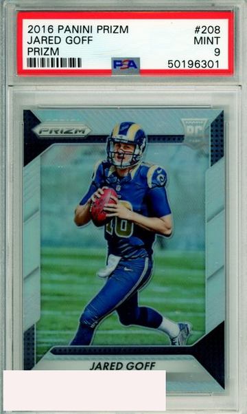 2016 PANINI PRIZM JARED GOFF #208 SILVER PRIZM ROOKIE RC PSA 9 MINT