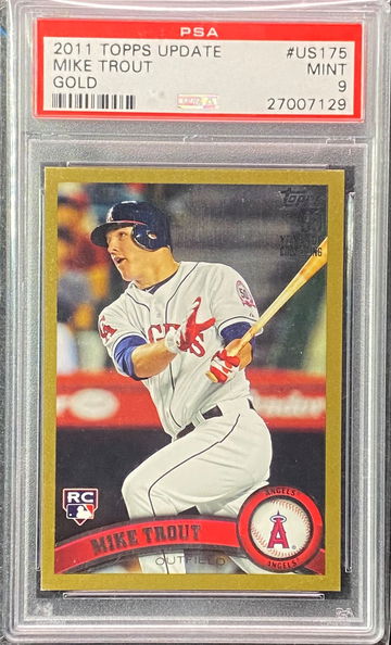 2014 Topps Update Mike Trout Gold /2011 PSA 9 Mint